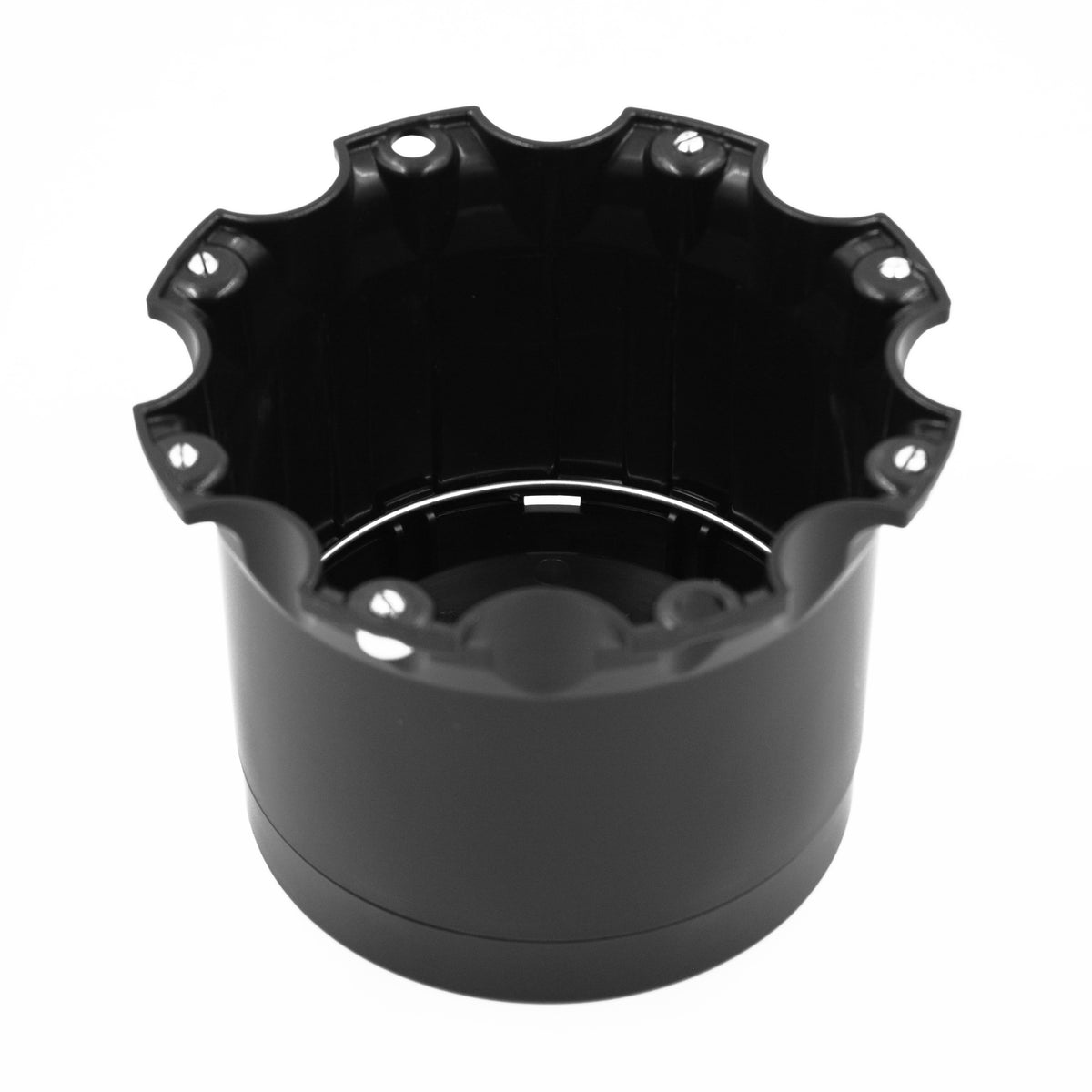 RACELINE 934/943/944 SATIN BLACK XL TALL CAP FITS 8 LUG Front View