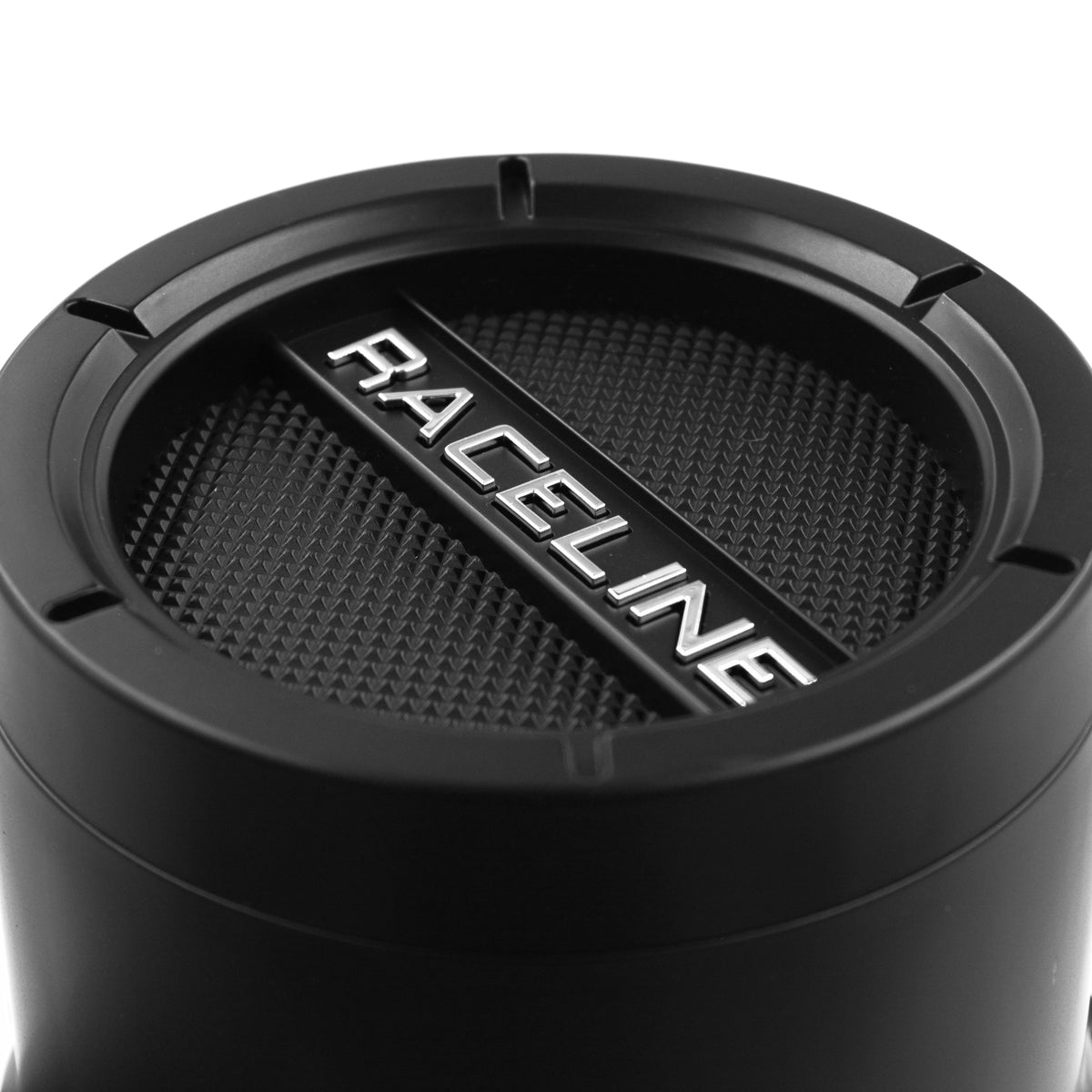 RACELINE 934/943/944 SATIN BLACK XL TALL CAP FITS 8 LUG Front View
