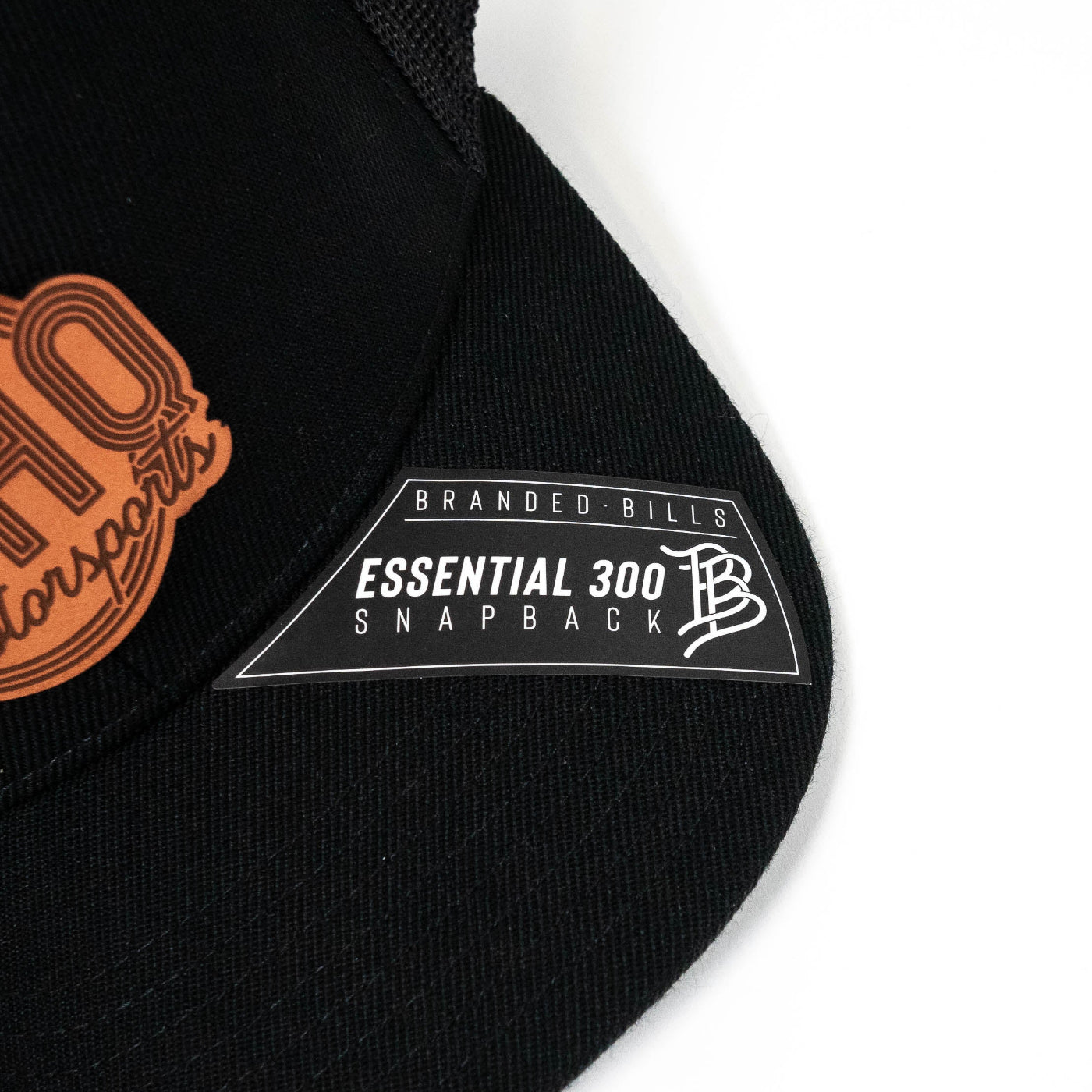 Curved Bill Trucker Hat w/ Leather SDHQ Motorsports Patch