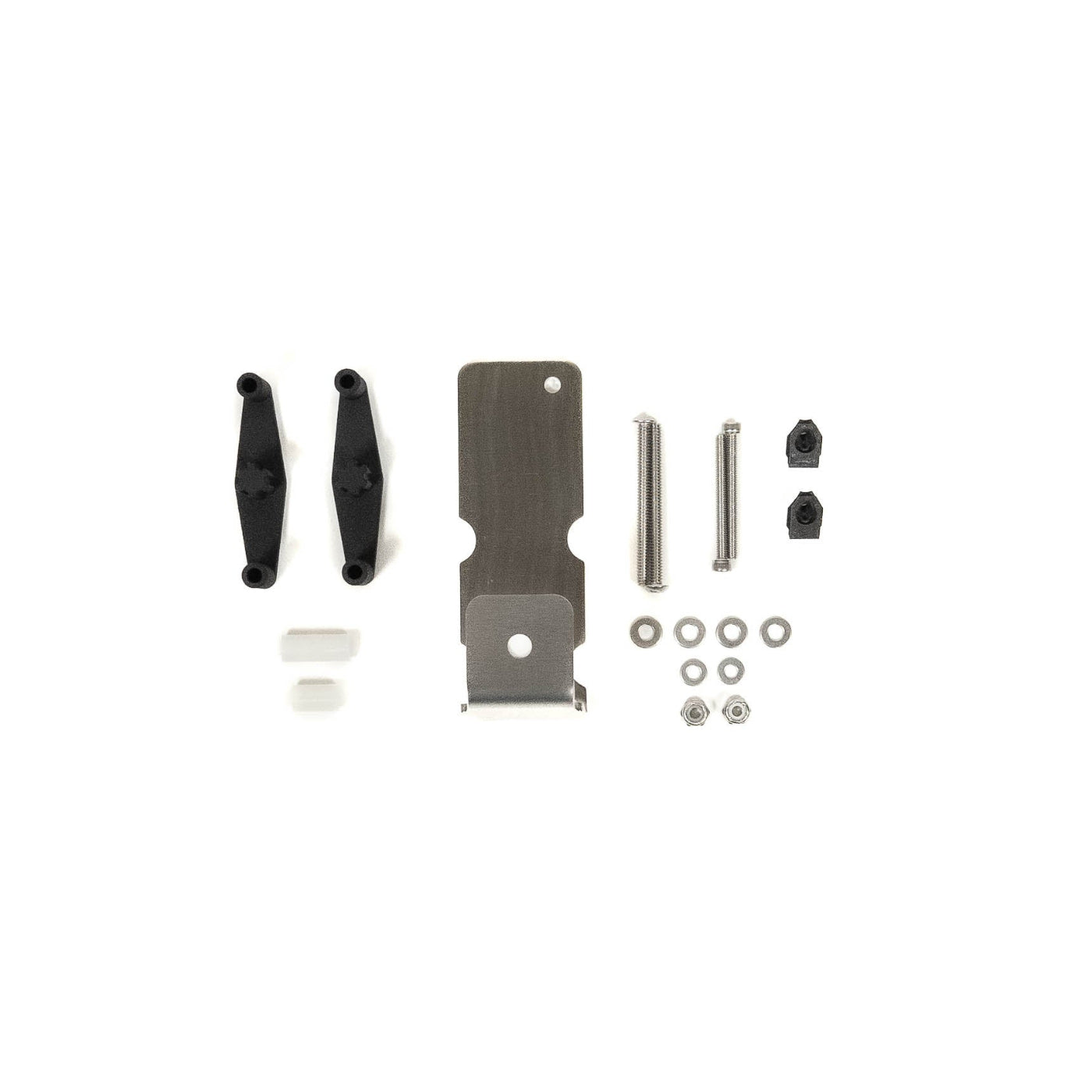 SDHQ Built '21-25 F150 & Raptor Grille Shutter Delete Kit Display of included parts and hardware 