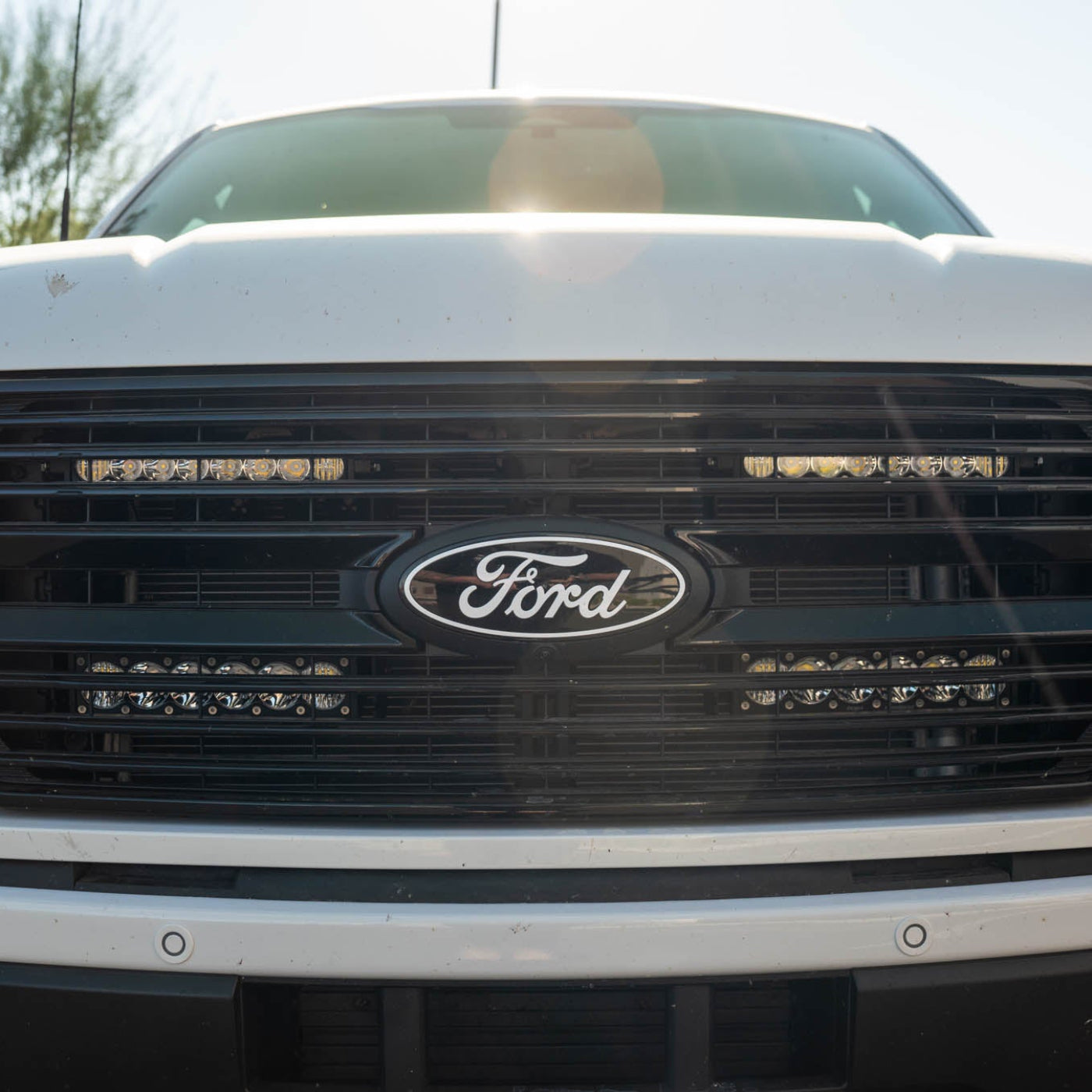 SDHQ Built '21-25 F150 / Raptor Behind the Grille Light Mounting Kit installed 