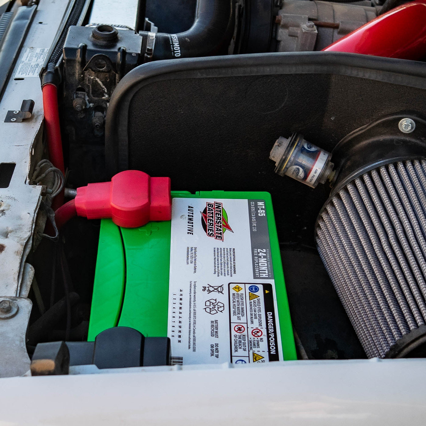 SDHQ Built '95-02.5 Ford 7.3L F250/F350/Superduty Billet Battery Terminal Upgrade Kit installed 
