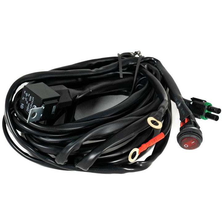 Squadron/S2/S1 On/Off 2-Pin Single Light Wiring Harnes – Universal Front View