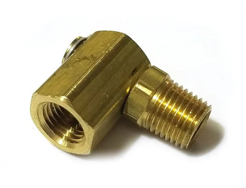 1/4" MPT x 1/4" FPT Brass Swivel Elbow