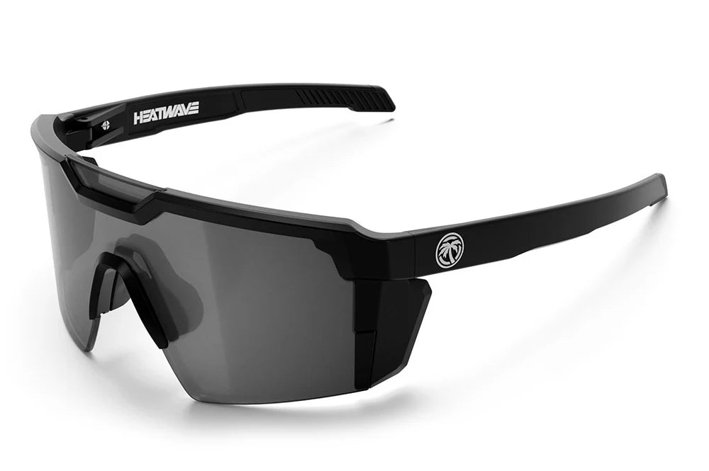 Future Tech | Black Frame - Silver Polarized Lens Front View