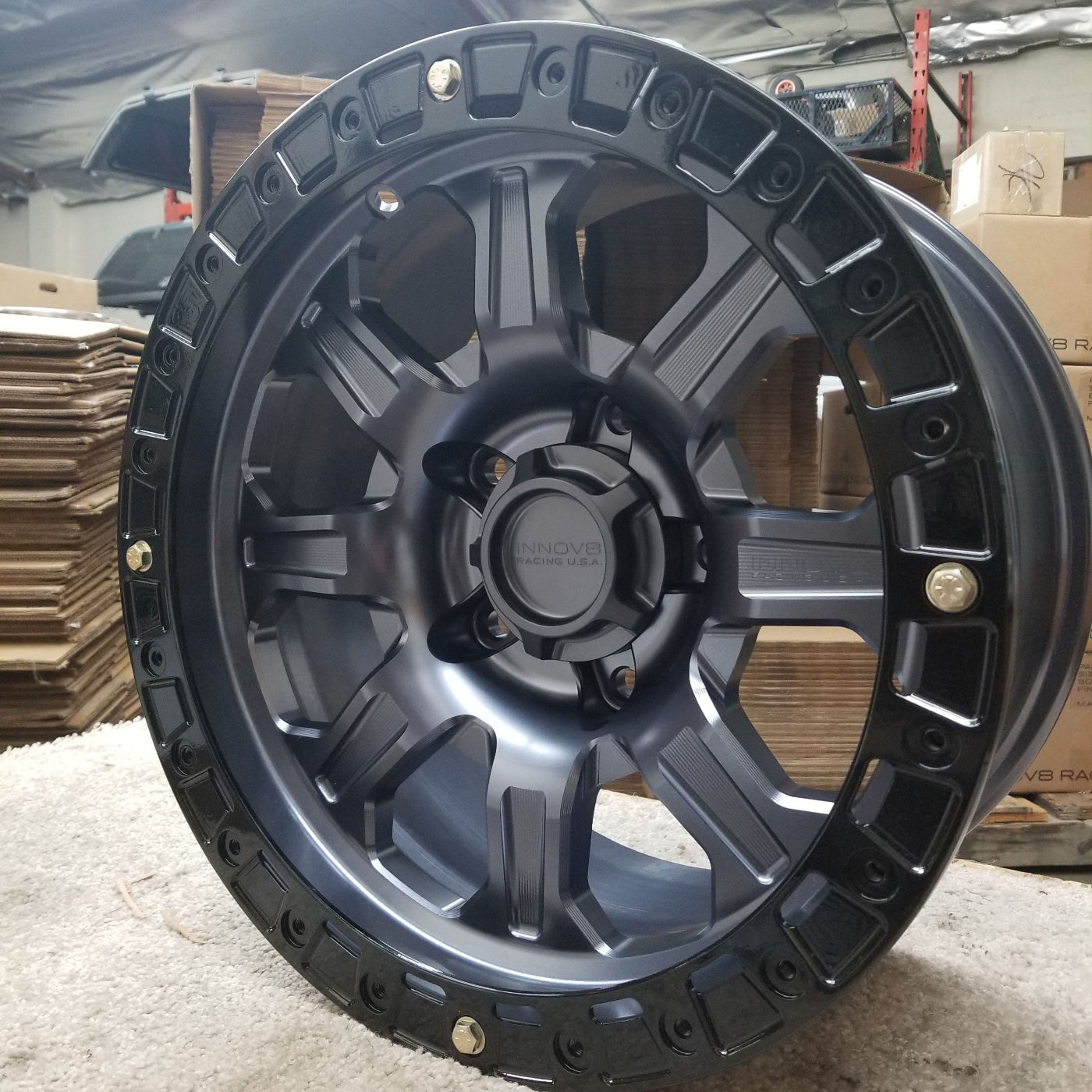 G500 Simulated Beadlock Wheel 20x9.0" 8 Lug - TechLite Ring Front View