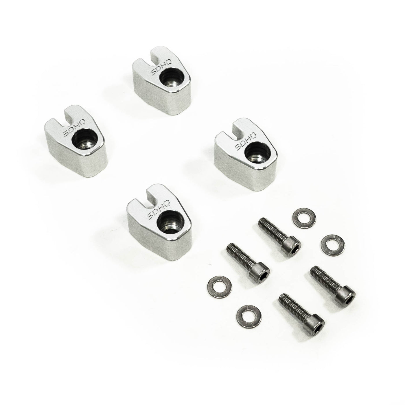 '19-23 GMC 1500 SDHQ Built Billet Front & Rear ABS Guards display of included parts and hardware 