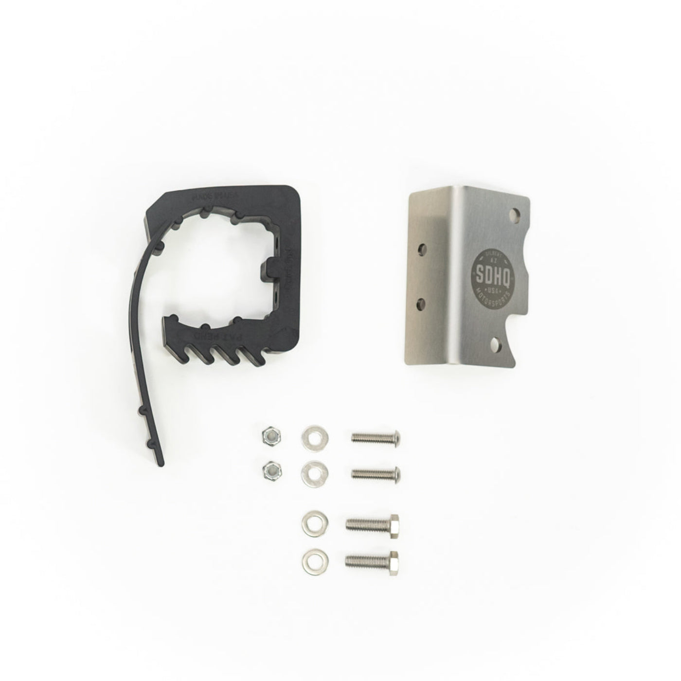 SDHQ Built GPI Fuel Pump Quick Fist Mount display of included parts and hardware 