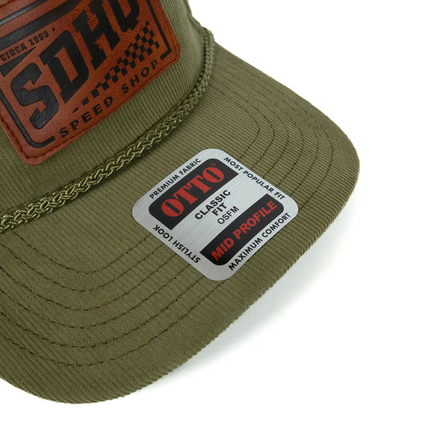 SDHQ Speed Shop Green Corduroy Hat