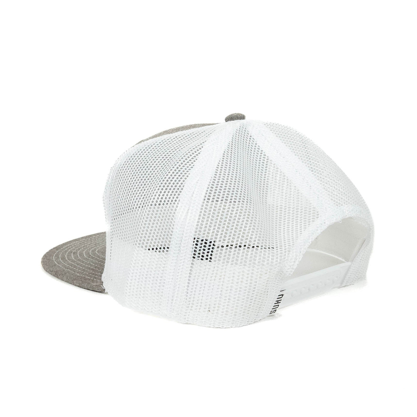 SDHQ Motorsports Chambray Gray Leather Patch Snapback Hat