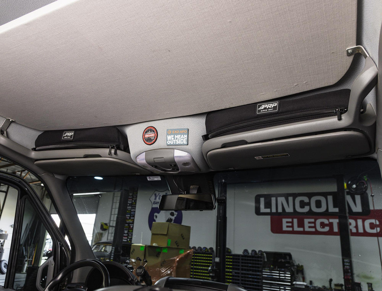 PRP Overhead Shelf Bags for 2006-2018 Mercedes Sprinter Van (Pair) Front View