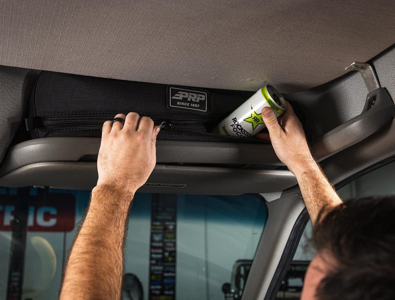 PRP Overhead Shelf Bags for 2006-2018 Mercedes Sprinter Van (Pair) Front View