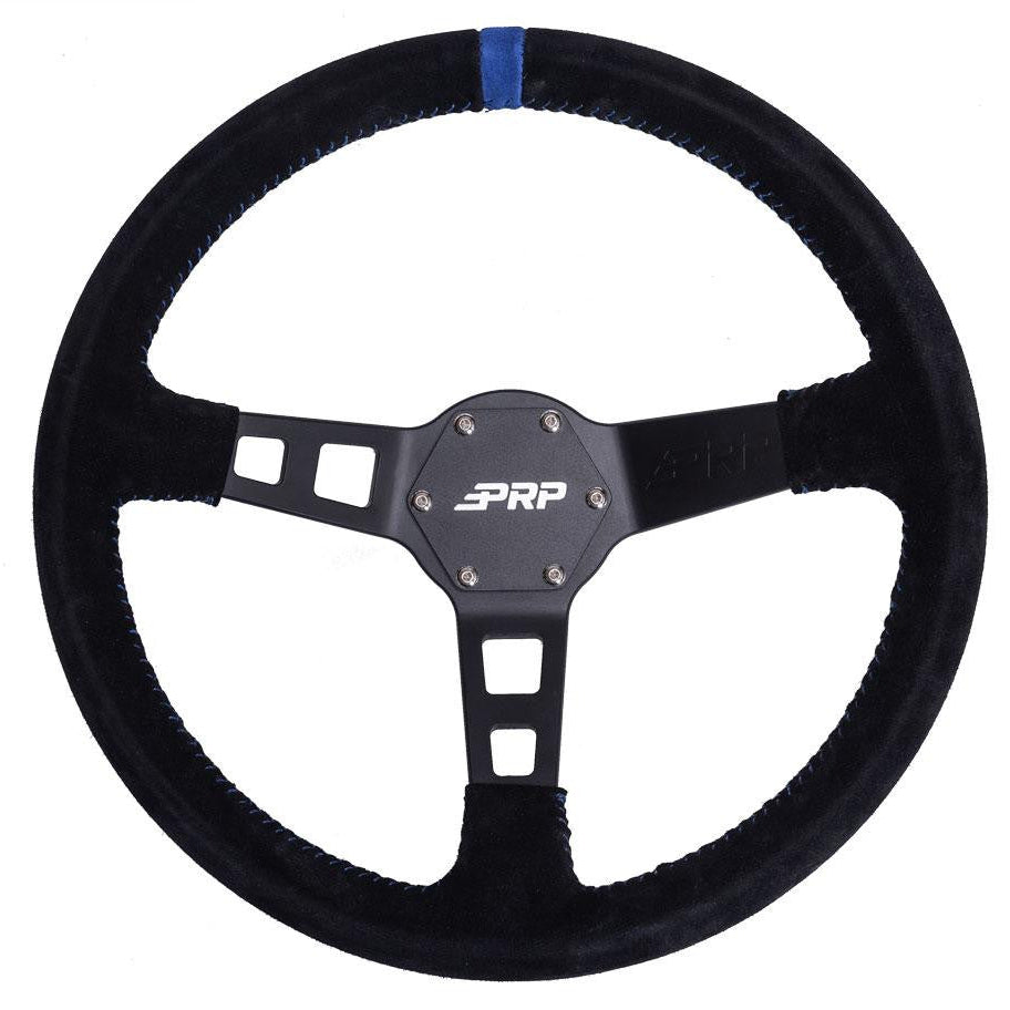 PRP Deep Dish Suede Steering Wheel Front View