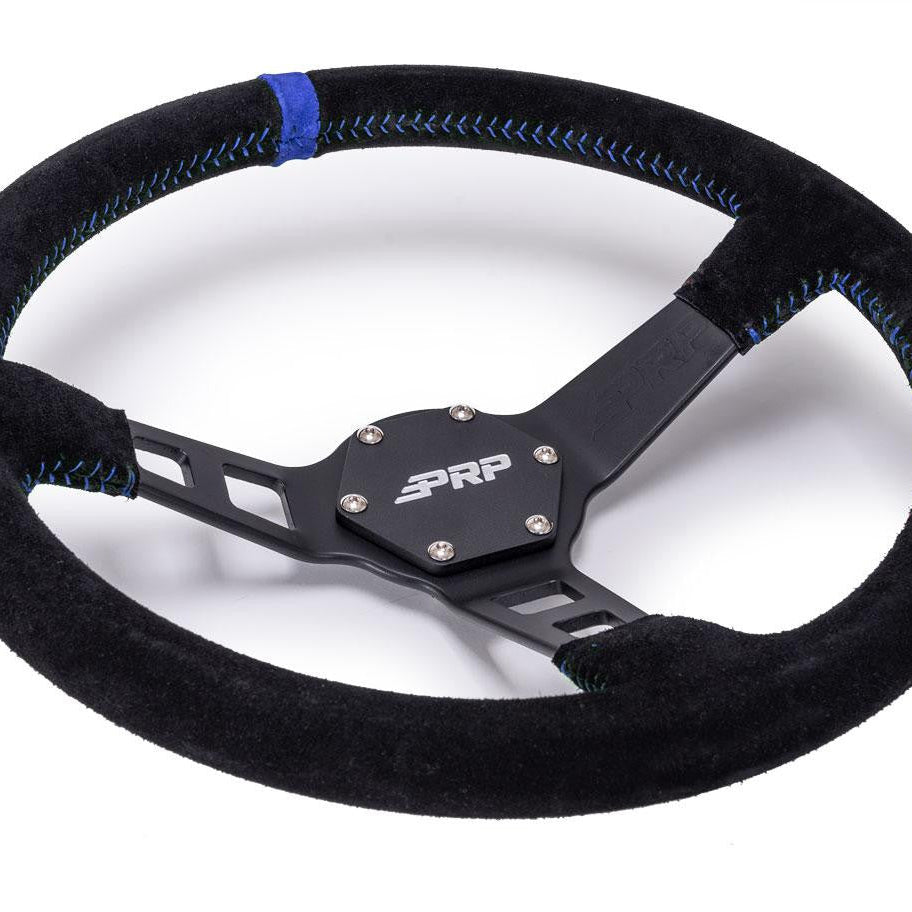 PRP Deep Dish Suede Steering Wheel Front View