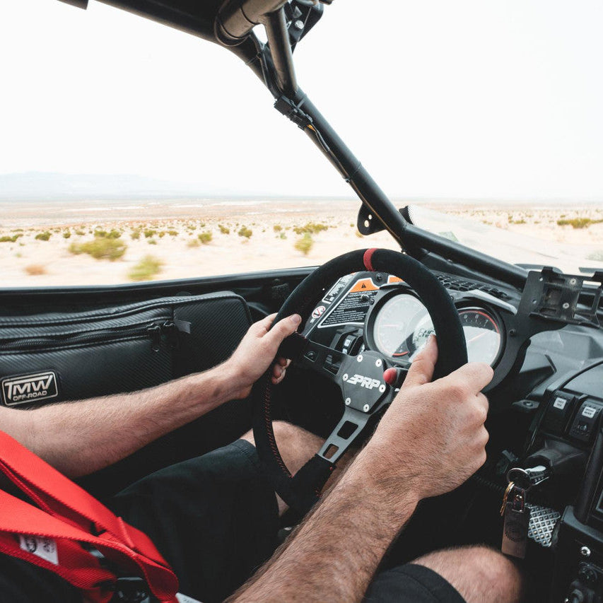 PRP Deep Dish Suede Steering Wheel Front View