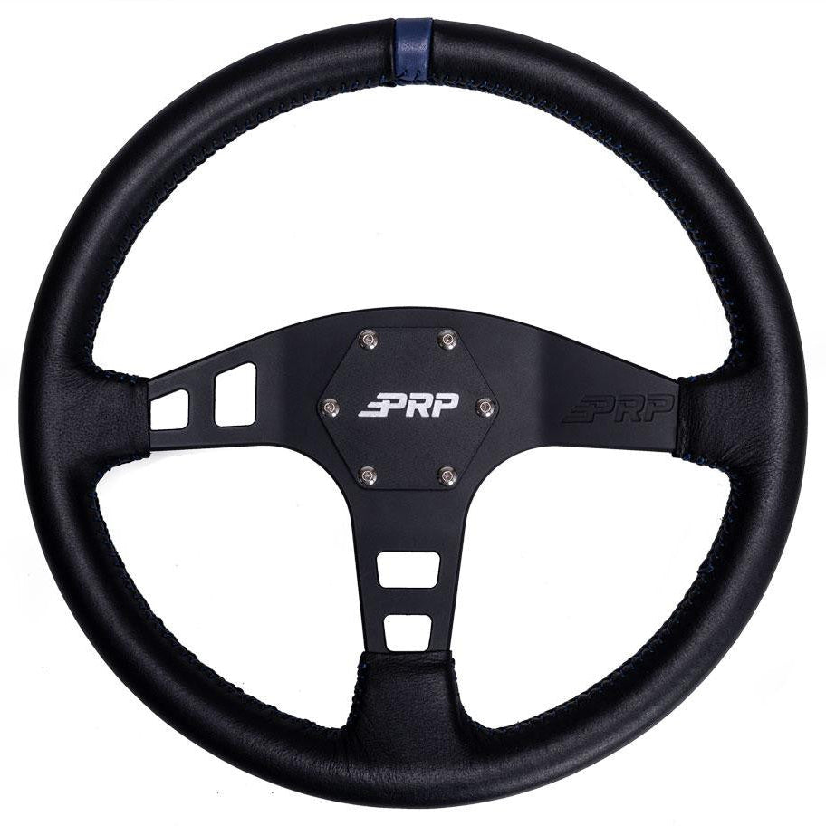 PRP Flat Leather Steering Wheel Front View