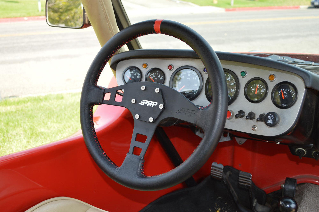 PRP Flat Leather Steering Wheel
