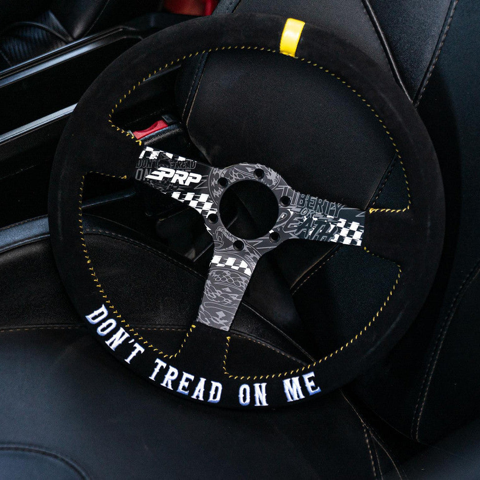 PRP Don’t Tread on Me Deep Dish Suede Steering Wheel Front View