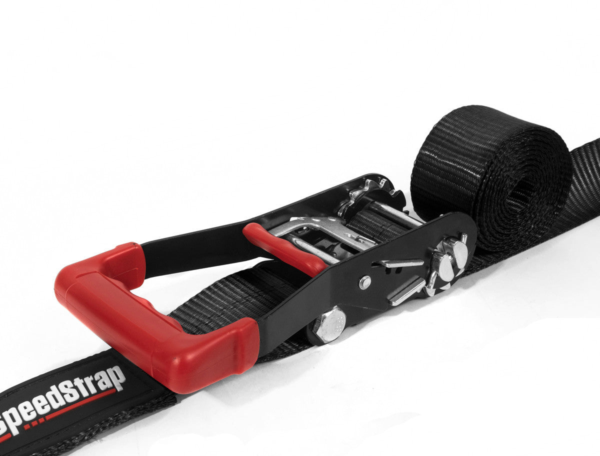 Ratchet 2 in. x 10 ft. Tie Down w/ Twisted Snap Hooks and Axle Strap