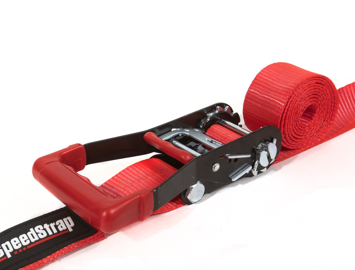 Ratchet 2 in. x 10 ft. Tie Down w/ Twisted Snap Hooks and Axle Strap