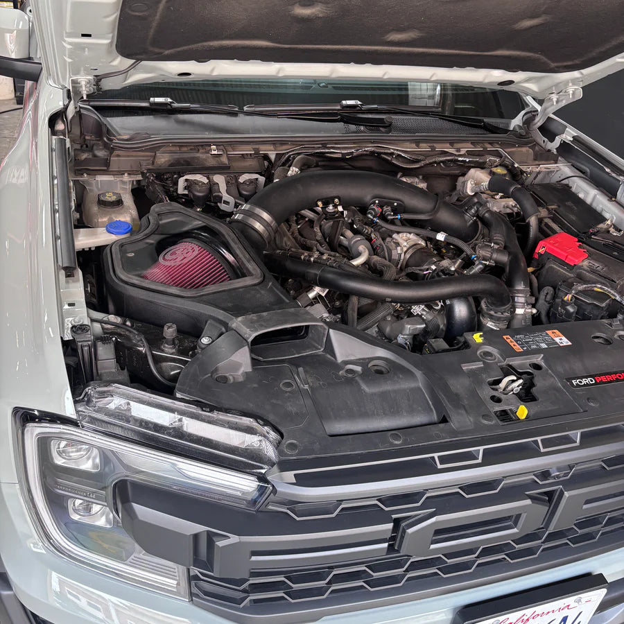 '24+ Ranger Raptor 3.0L V6 Cold Air Intake Front View