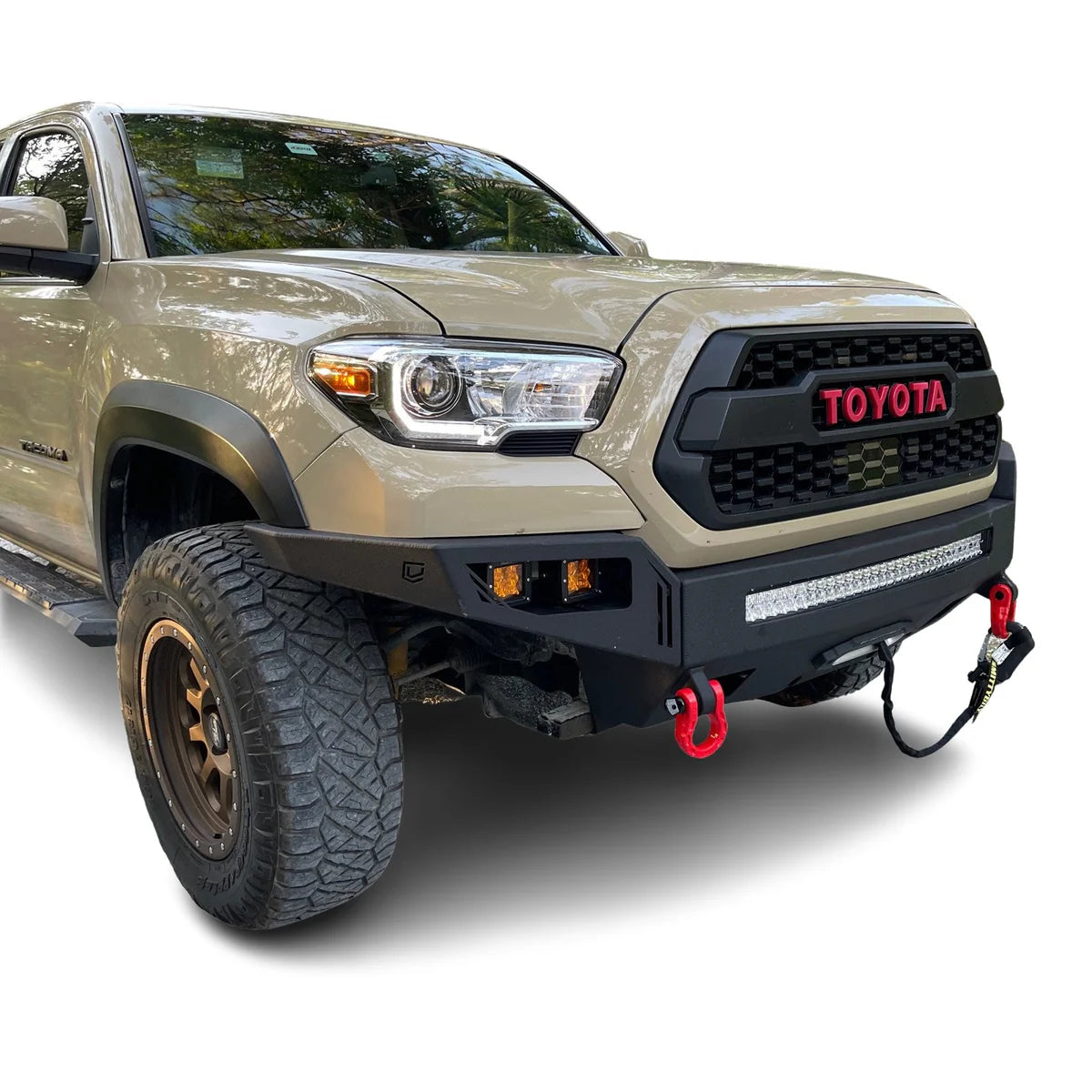 2016-2023 TOYOTA TACOMA OCTANE FRONT WINCH BUMPER Front View