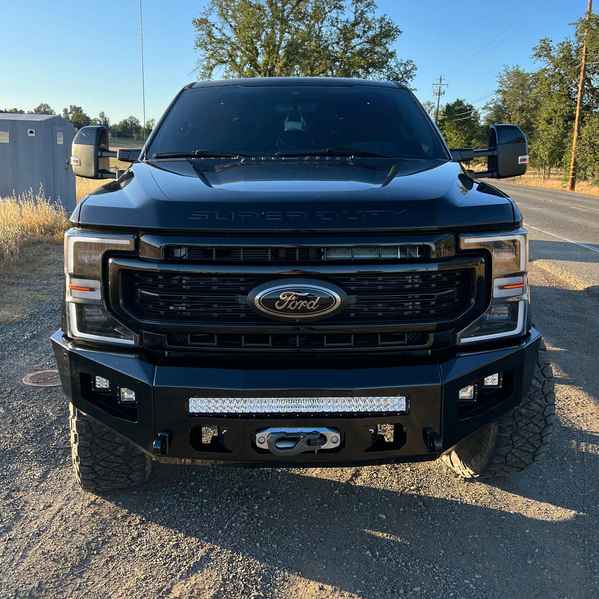 2017-2022 FORD SUPERDUTY F250/F350 ATTITUDE SERIES FRONT WINCH BUMPER Front View