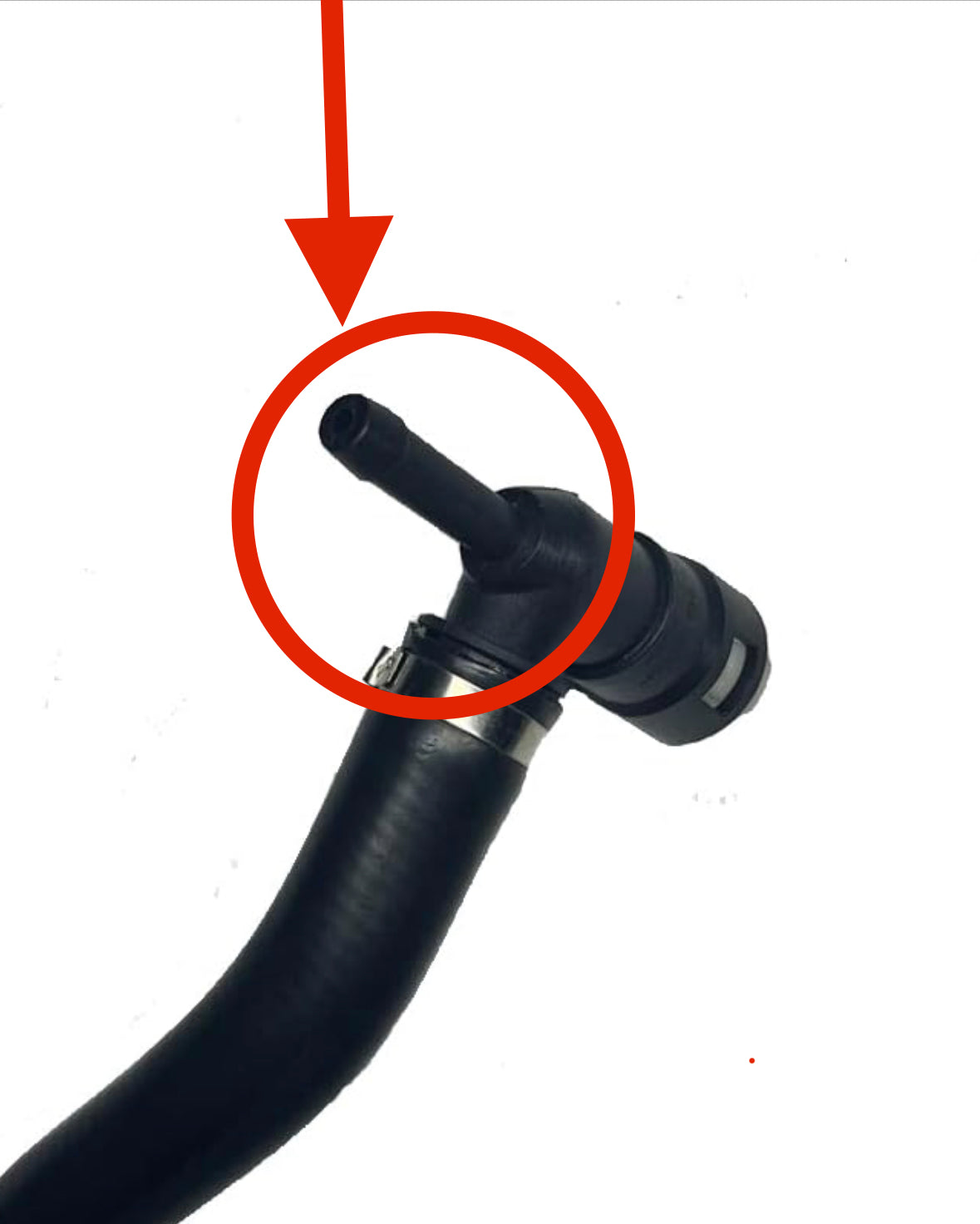 SPE Motorsport 2011-2024 Ford 6.7 Heater Inlet Billet Top Adapter Fitting Front View