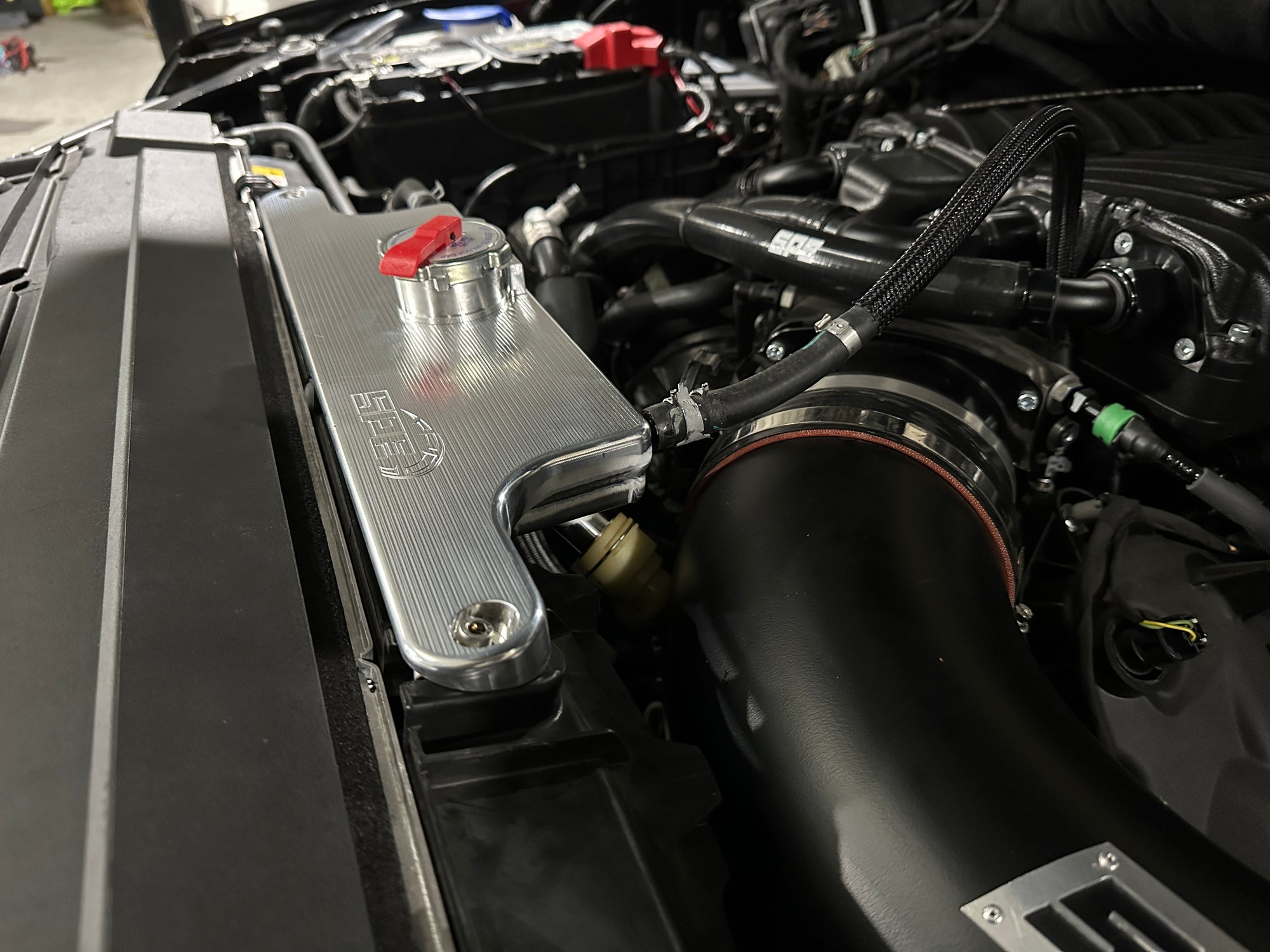 SPE Motorsport F150 Billet Degas Tank Front View