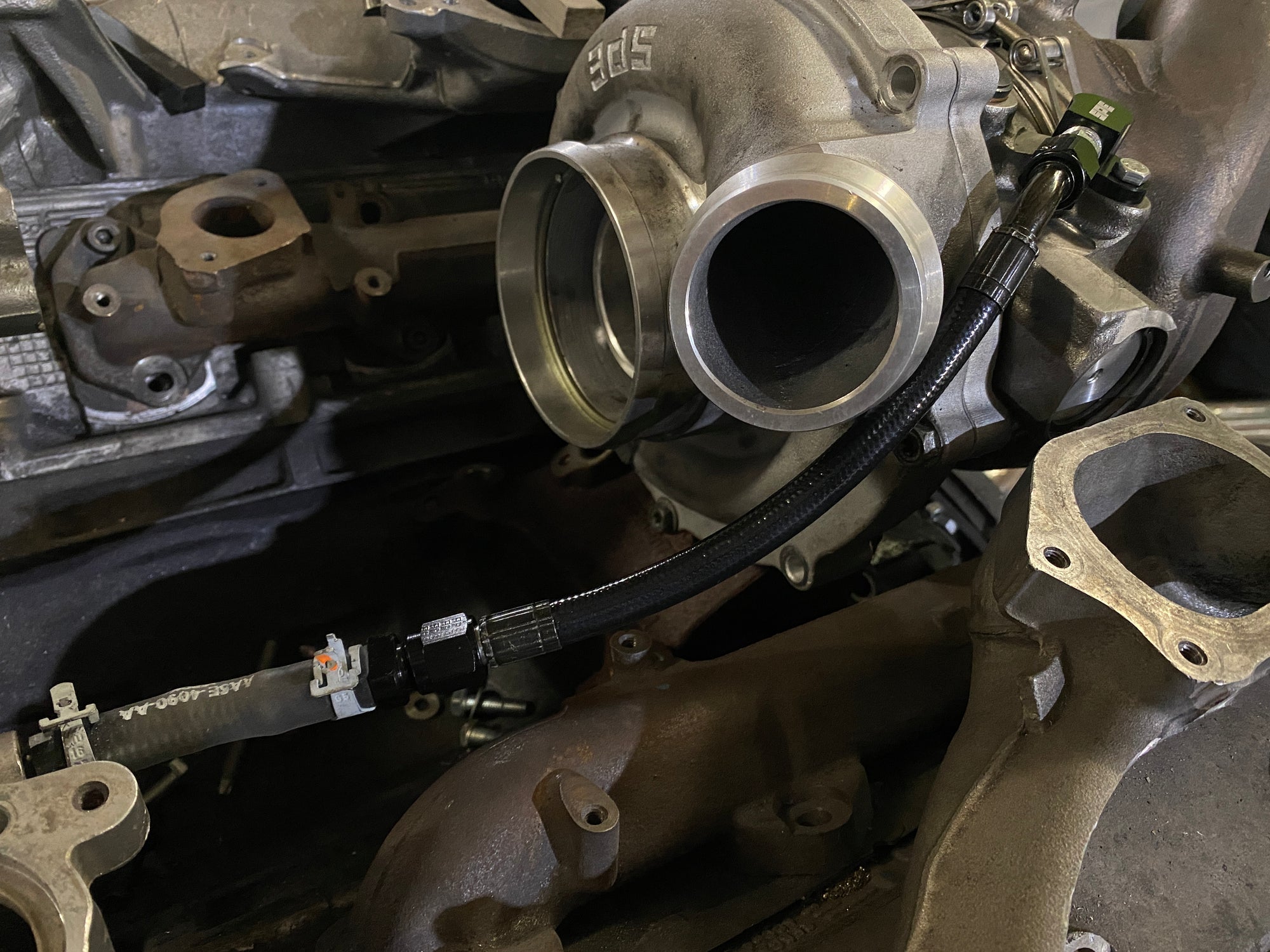 SPE Motorsport 2017-2019 6.7L Powerstroke Turbo Coolant Feed Line