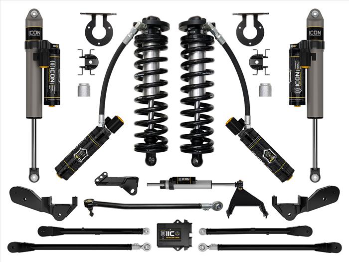 ICON 2023-2025 Ford F-250/F-350 Super Duty 4WD, 2.5-3" Lift, Stage 6 Coilover Conversion System with 4-Link