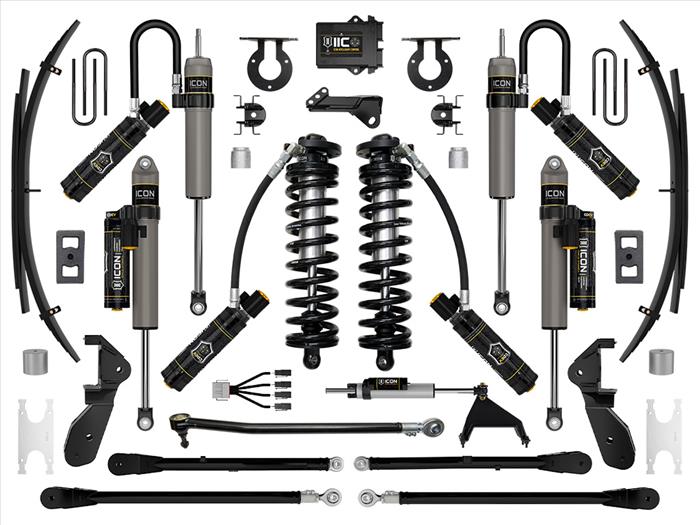 ICON 2023-2025 Ford F-250/F-350 Super Duty 4WD, 2.5-3" Lift, Stage 7 Coilover Conversion System with 4-Link and Expansion Packs