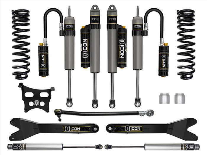 ICON 2023-2025 Ford F-250/F-350 Super Duty 4WD, Gas, 2.5" Lift, Stage 5 Suspension System w/ Radius Arms