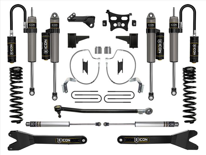 ICON 2023-2025 Ford F-250/F-350 Super Duty 4WD, Gas, 4.5" Lift, Stage 4 Suspension System w/ Radius Arms