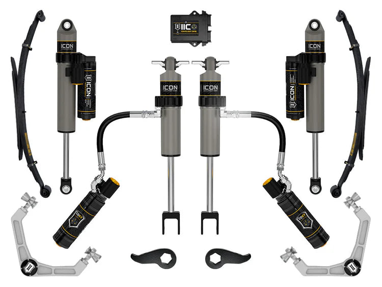 ICON 2020-2026 Chevrolet Silverado/GMC Sierra 2500/3500 HD, 2-3.5" Lift, Stage 6 Suspension System, Billet, w/ Leaf Packs