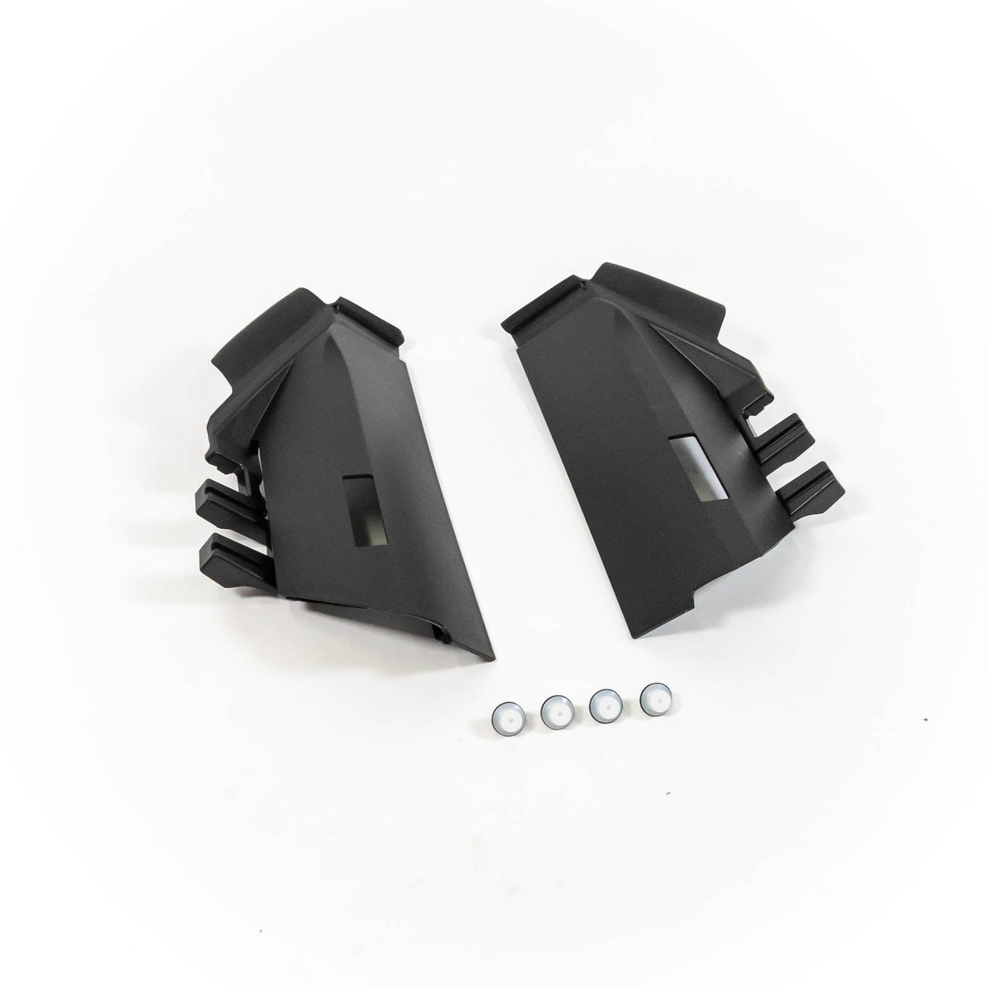 SDHQ Built '24-25 LC250 Laser-Cut A-Pillar Cowl Panels display of included parts 