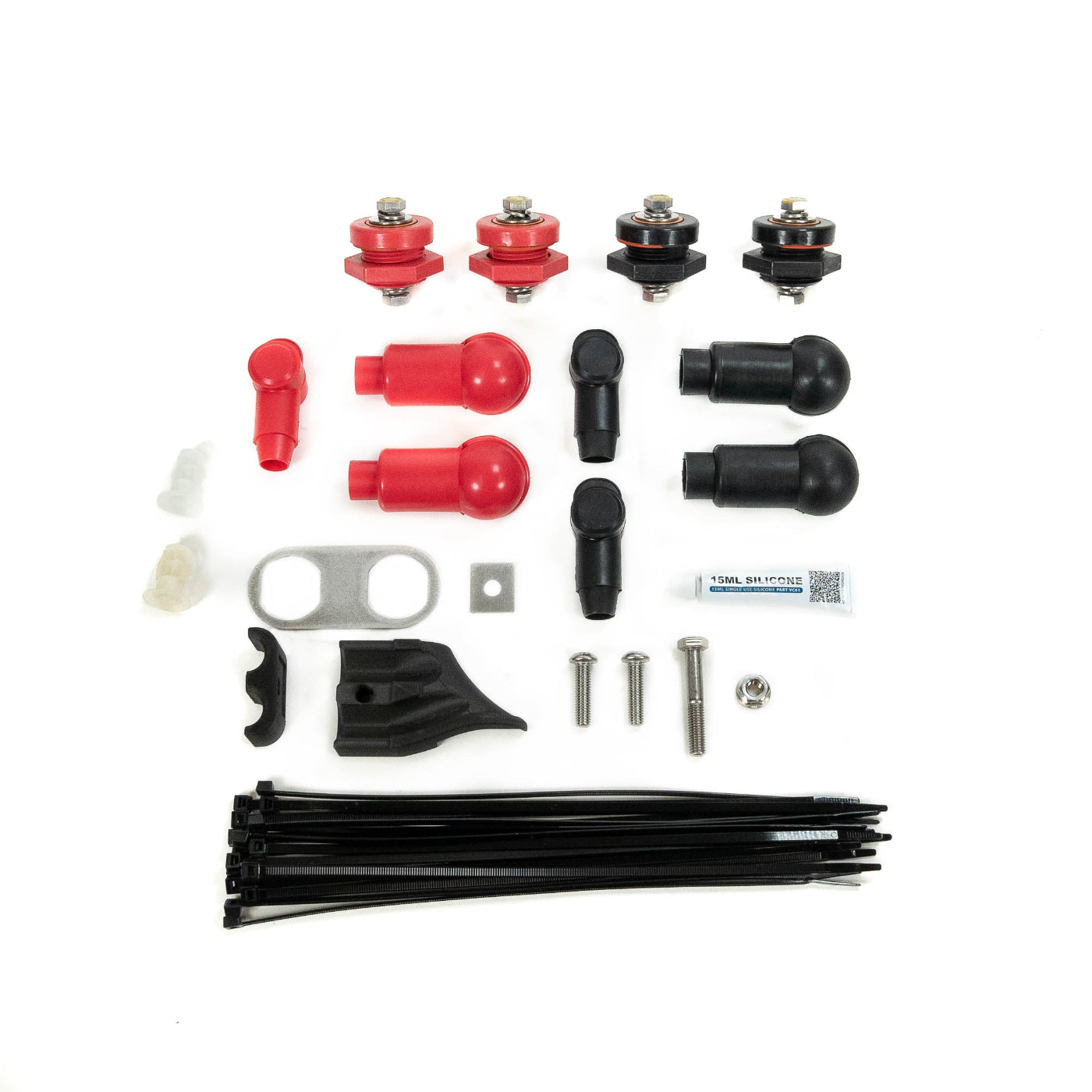 2024+ LC250 SDHQ Built Under Hood Power Solution Kit + Switch Pros SP9100 Kit display of included parts and hardware 