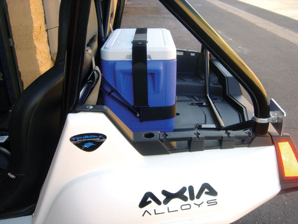 Cargo Mounting System For Coolers / Cargo Boxes Front View