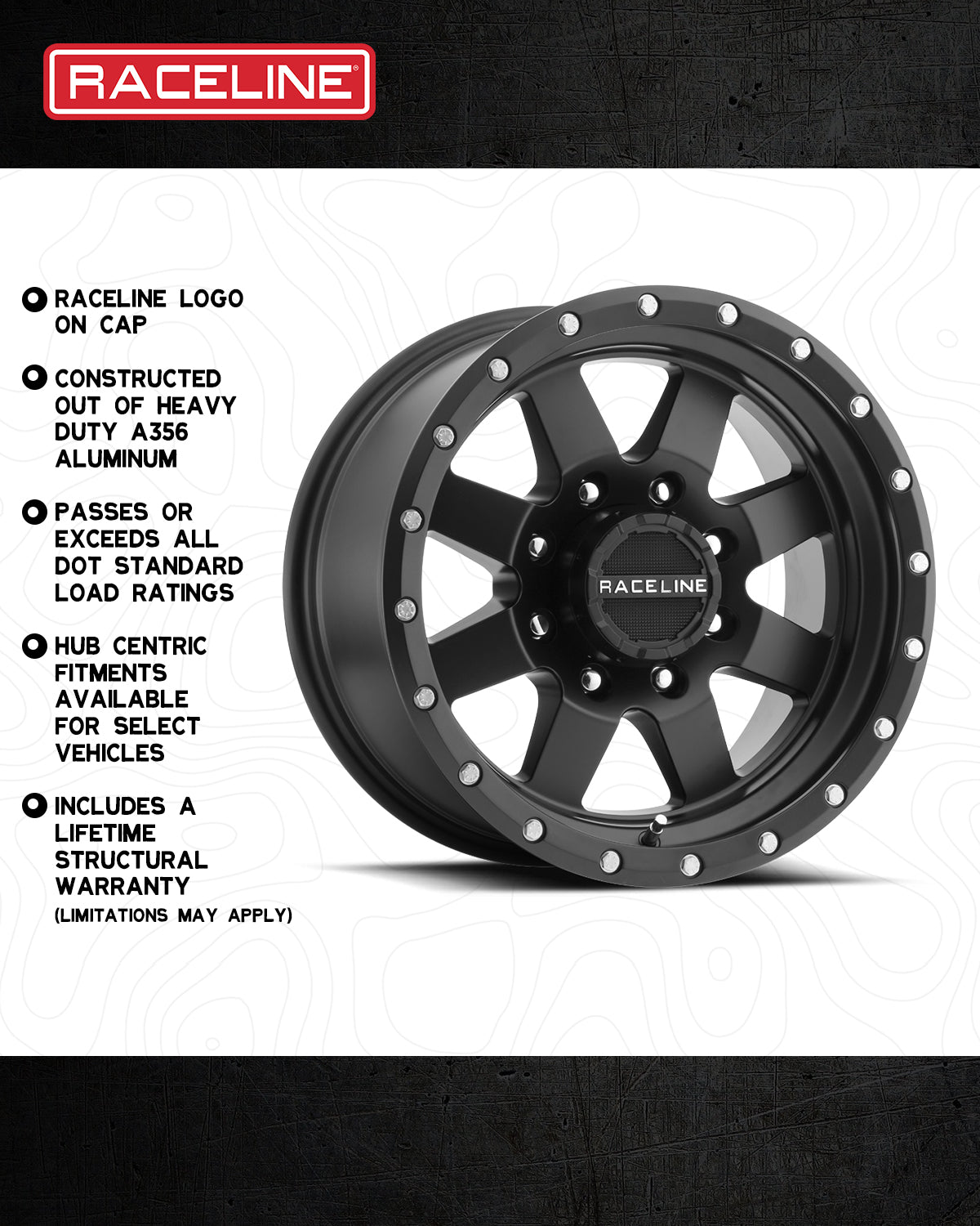 Raceline 935B Defender - Satin Black