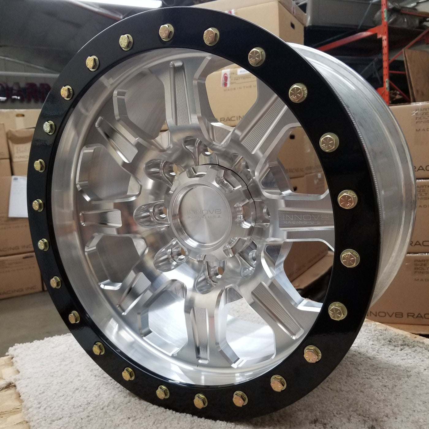 G500 Simulated Beadlock Wheel 20x10.0" 8 Lug - Standard Ring Front View