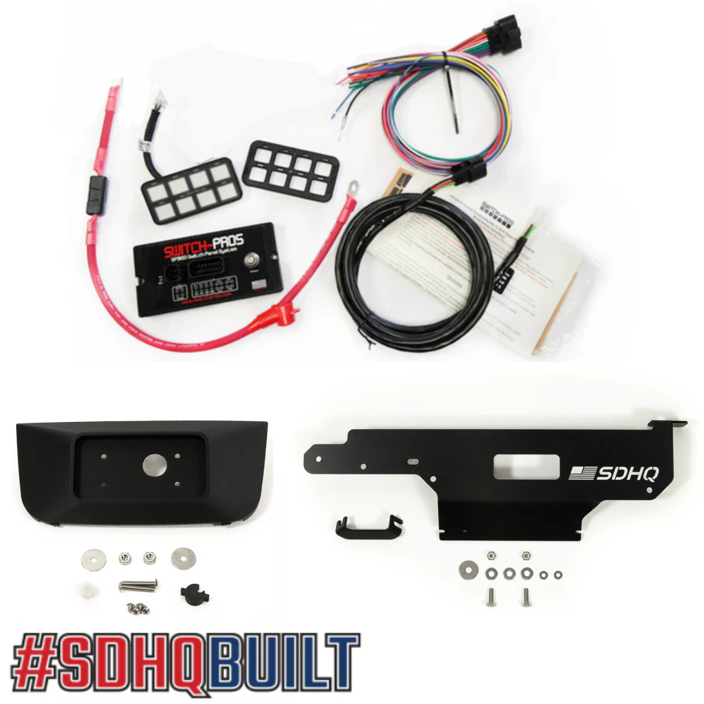 '21-24 RAPTOR COMPLETE SWITCH PROS KIT - SUNGLASS CONVERSION KEYPAD MOUNT display of included components