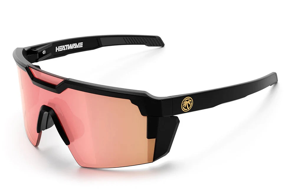 Future Tech | Black Frame - Rose Gold Polarized Lens Front View
