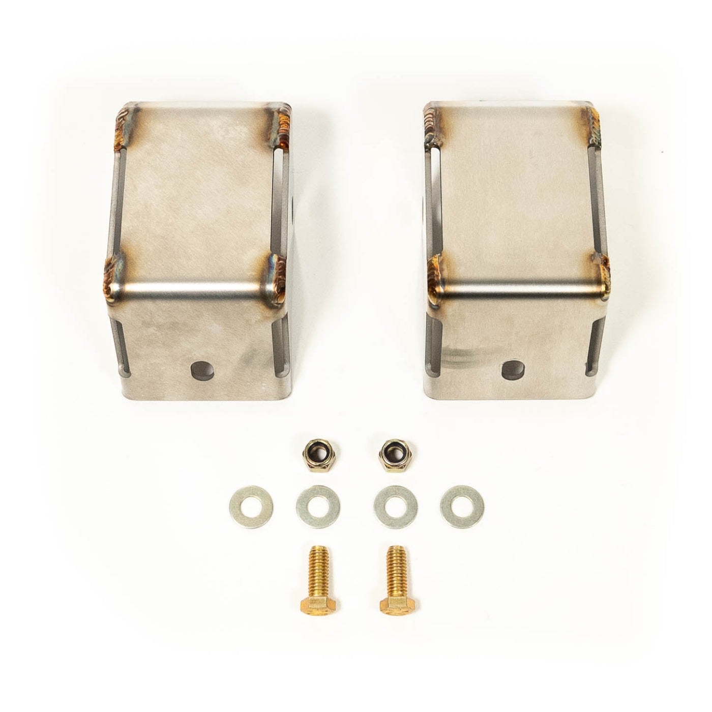 2025 Ram 1500 RHO SDHQ Built Rear Shock Guards display of included parts and hardware 