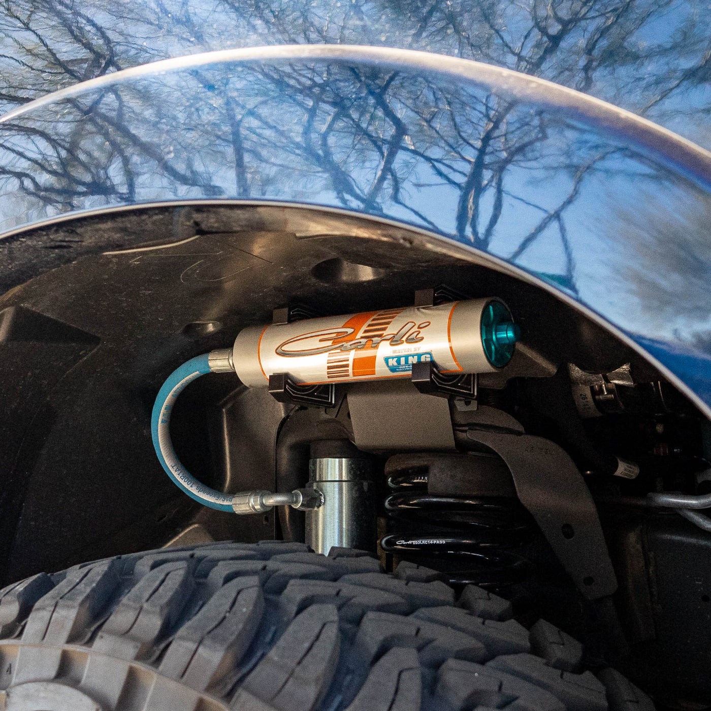 SDHQ Built '14-25 Ram 2500/3500 Billet Reservoir Mounting Kit installed