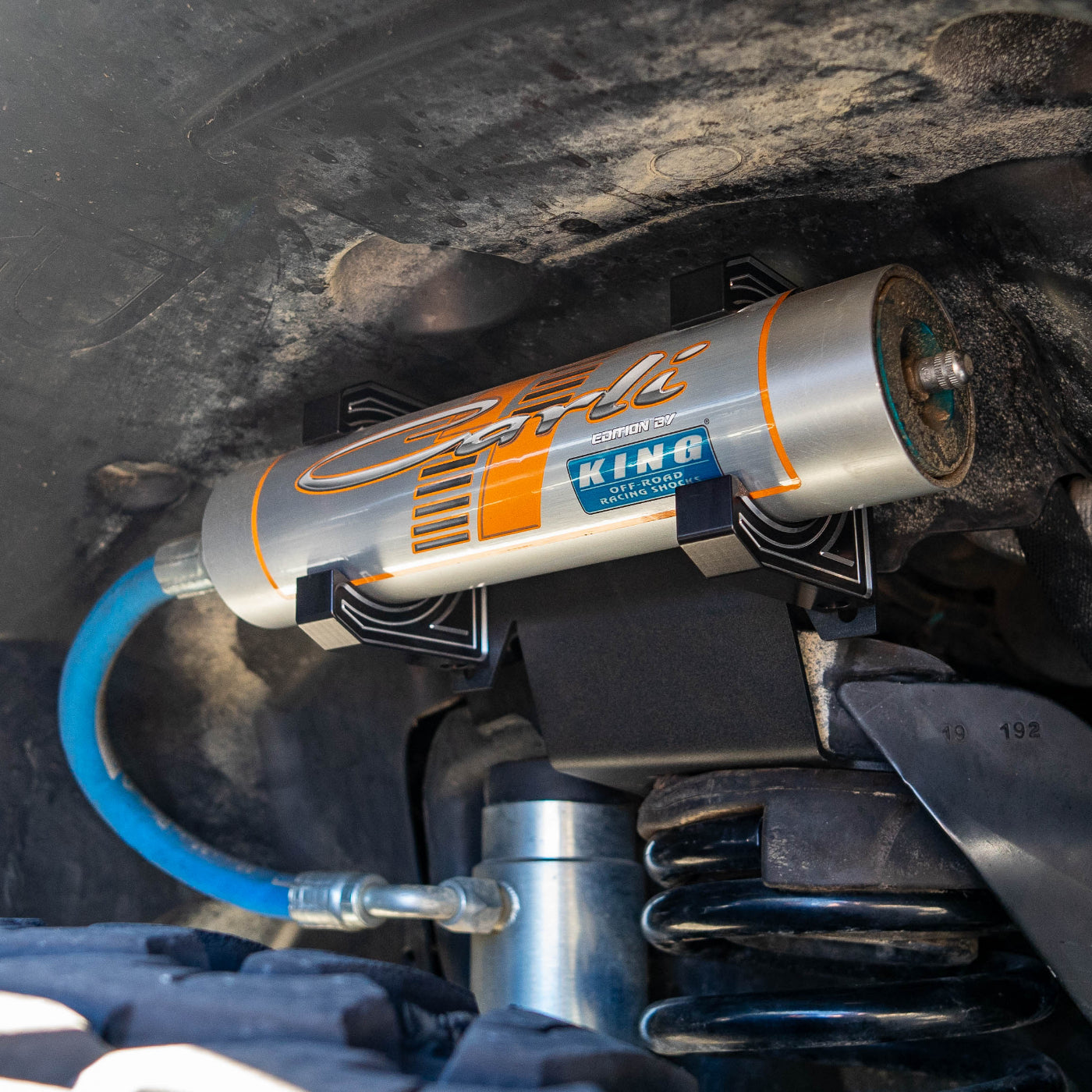 SDHQ Built '14-25 Ram 2500/3500 Billet Reservoir Mounting Kit installed