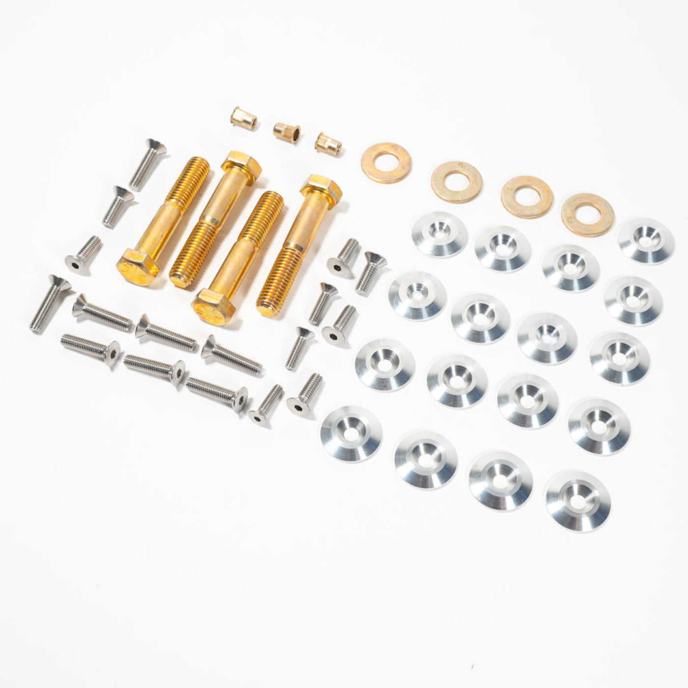 '19-26 Ram 2500/3500 HD Intercooler Skid Plate System display of included hardware 