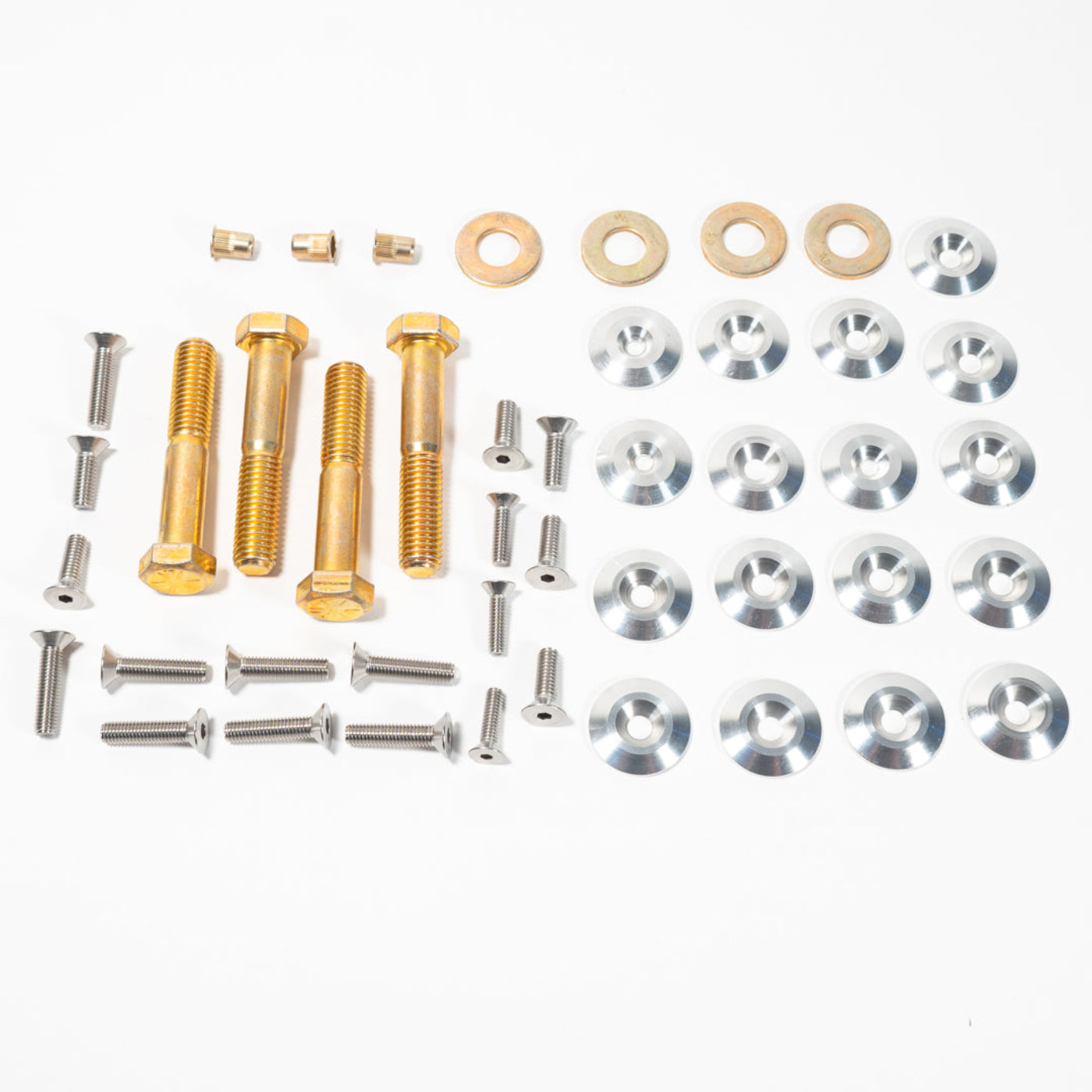 '19-26 Ram 2500/3500 HD Intercooler Skid Plate System display of included hardware 