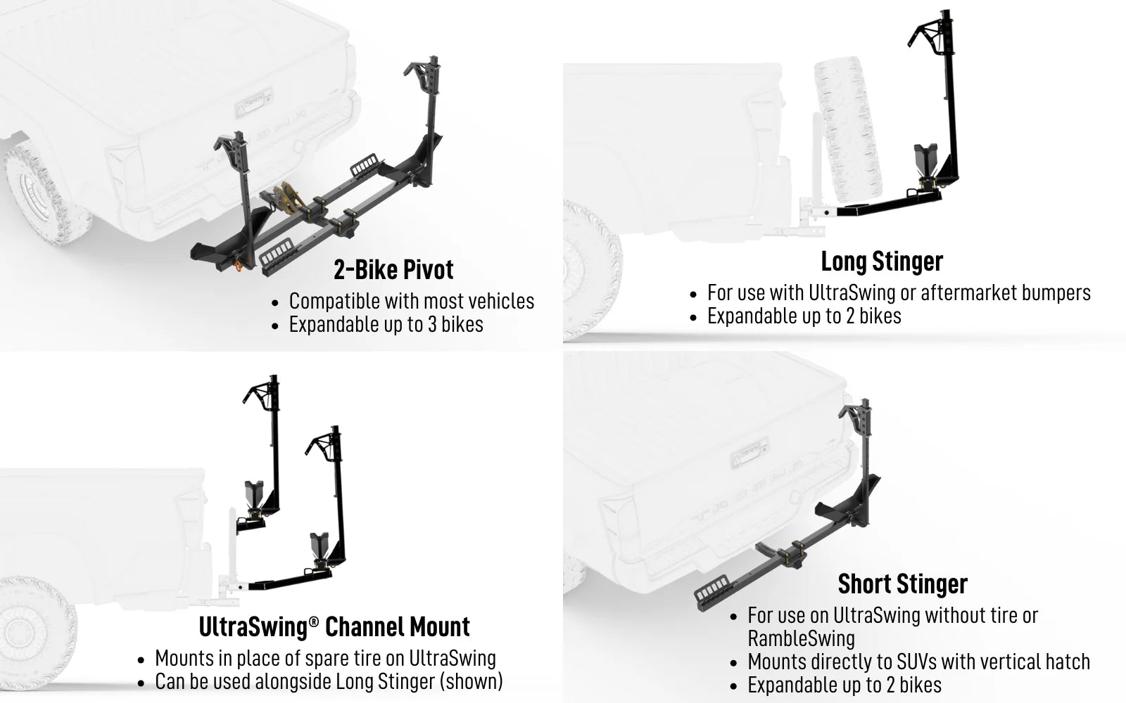 RambleRack Heavy Duty Hitch Bike Rack | RiGd Supply Front View