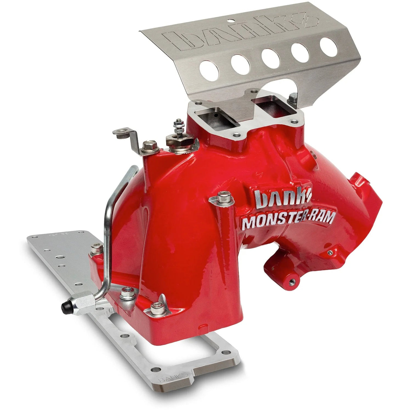 Ram Intake and Killer Grid Heater Upgrade Front View Red
