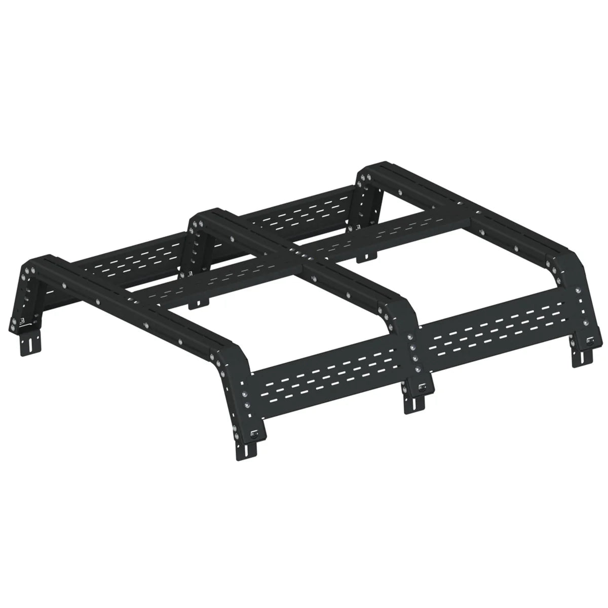 12" UNIVERSAL THORAX OVERLAND BED RACK SYSTEM (ANY TRUCK) Front View